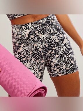 Free People Movement Never Better Printed bike shorts